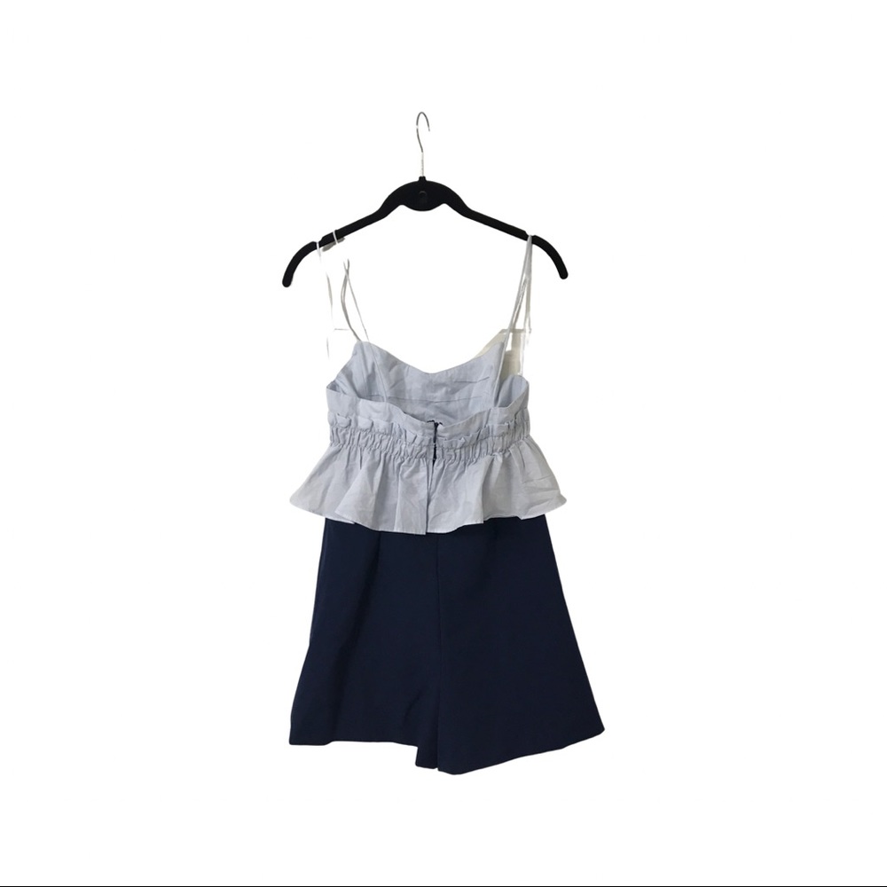 Zara Navy Ruffled Romper - Picture 4 of 4